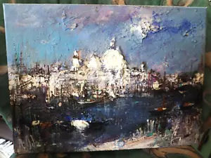 Venedig (2) Original Rolf Schröder R. Ode, Ölgemälde Leinwand, signiert und bez. - Bild 1 von 5