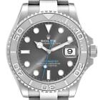 Rolex Yachtmaster Steel Platinum Bezel Rhodium Dial Mens Watch 126622 Box Card