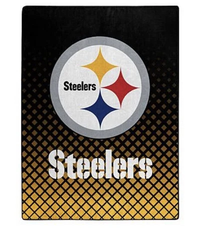 NFL Faded Glory Raschel ULTRA SOFT THROW Blanket Pittsburgh Steelers Cover