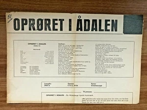 Ådalen 31 Bo Widerberg Peter Schildt Hedelund 1969 comunicato stampa film danese - Foto 1 di 3
