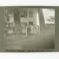 High Forest Minnesota House Photo c1890 Russell Family Home Cabinet Card C2413