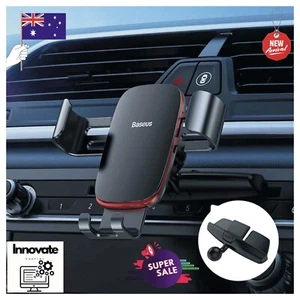 Baseus Car Phone Holder Gravity Mount Air Vent & CD Slot For iPhone Samsung - Picture 1 of 10