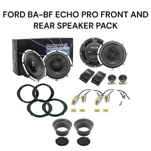 FORD BA-BF ECHO PRO FRONT AND REAR SPEAKER PACK - Picture 1 of 8
