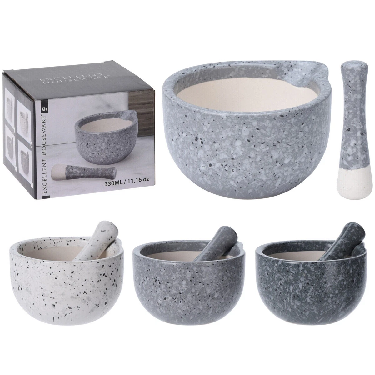 ZhenSanHuan Natural MuYu Stone Mortar And Pestle - Solid Stone Crusher For Grinding Herbs, Spices, Pills (7cm Inner Diameter) - View #12