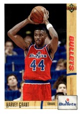 1991-92 Upper Deck Basketball Card Harvey Grant Washington Bullets #342