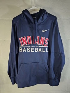 Nike Genuine Merchandise Dri-Fit BSBL Cleveland Indians Baseball Hoodie Size L - Picture 1 of 7