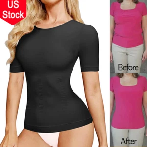 Women Slimming Body Shaper Tummy Control Vest Abs Compression Shirt Tank Top ASA - Picture 1 of 20