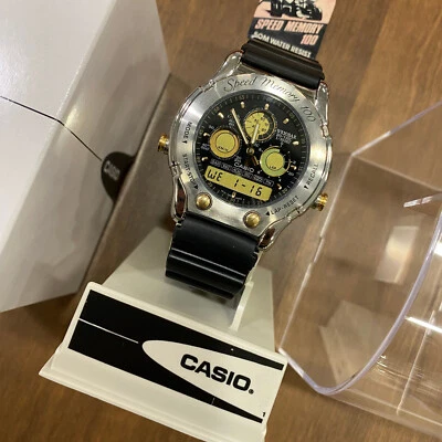 Casio AW-503 SPEED MEMORY 100 raro orologio digitale vintage NOS - Immagine 1 di 4
