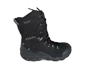 Oboz Bridger 10" Insulated Winter Snow B-Dry Waterproof Black Boots Men's 10 - Picture 1 of 4