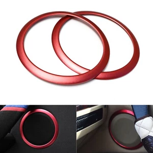 Tapa de anillo de altavoz de puerta de aluminio para 05-12 BMW E90 E92 serie 3 M3, rojo - Imagen 1 de 9