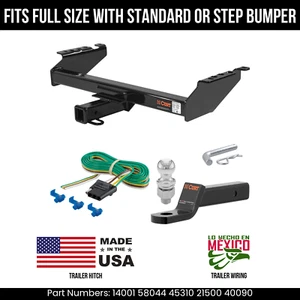 For 78-79 Bronco Trailer Hitch 4Pin Wiring 2" Ball Fit Full Size Std & Step bmpr - Picture 1 of 4