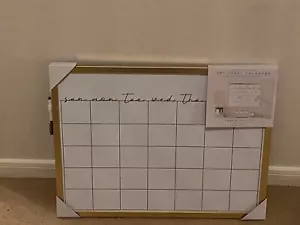 Dry Erase Calender Gold Border with Marker. Weekly Planner. Sheffield Home. - Picture 1 of 5