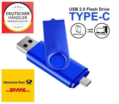 2 in 1 Speicherstick USB A + Typ C OTG   16GIB 32GB 64GB 128GB   Flash Drive - Bild 1 von 4