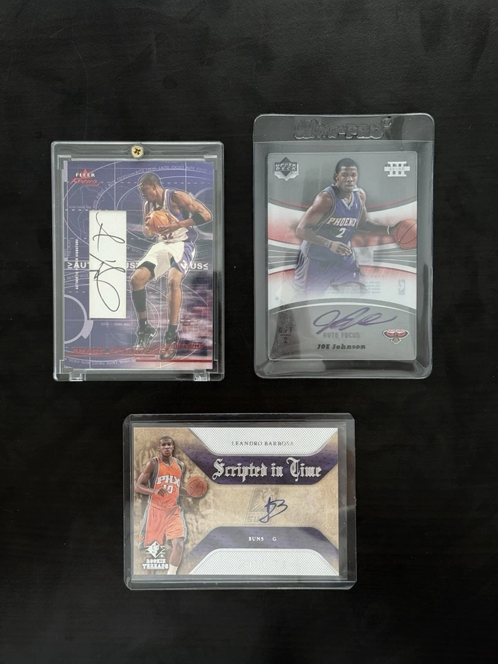 03-04 Fleer Focus Auto /100 Amare Stoudemire, Joe Johnson Auto Focus & Barbosa - Изображение 1 из 4