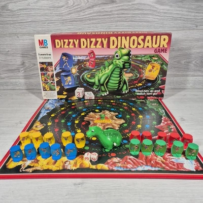 Dizzy Dizzy Dinosaur Board Game Vintage MB 1987 Complete Working - Image 1 of 4