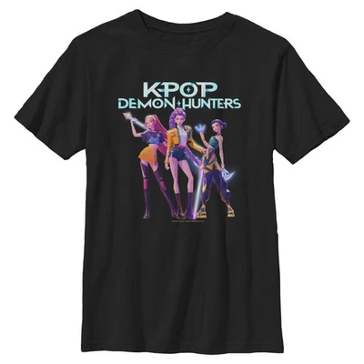 Boy's KPop Demon Hunters Girls Group Shot T-Shirt - Image 1 of 4
