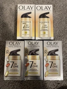 Menge 5 Olay Total Effects 7 in 1 Feuchtigkeitscreme 1,7 flüssige Unzen LSF 30 Ablaufdatum 10/2026 - Bild 1 von 5