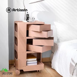 ArtissIn Replica Boby Trolley Storage Mobile Drawer Cart Shelf 5 Tier Pink - Picture 1 of 6