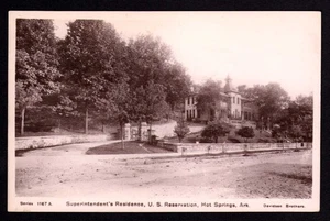 Rotograph Postcard Arkansas AR Hot Springs Park Superintendent's Home 1912 - Picture 1 of 2