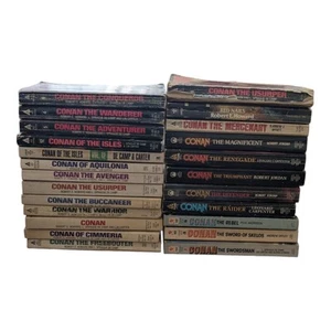 Lot of 24 Vintage Conan Paperback Books Howard Carter Sprague Ace TOR Fantasy - Picture 1 of 7