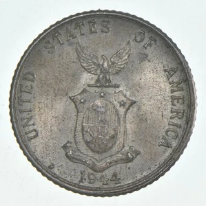 Roughly Size of Quarter 1944 Philippines 20 Centavos World Silver Coin *167 - Picture 1 of 3