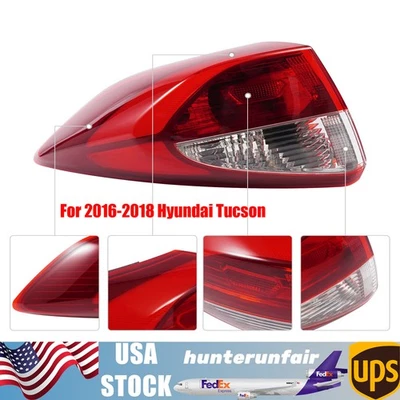 Driver Side Tail Light For 2016 2017 2018 Hyundai Tucson Rear, Left Rear Lamp Foto 1 de 4