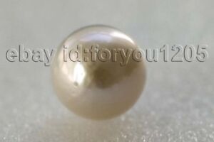 Perle en vrac véritable naturelle 13,9 mm blanche ronde Edison Reborn Keshi perle #neuf3 !