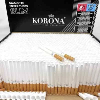 Korona SLIM Cigarette Filter Tubes 6,8 mm diameter - 1000 Tubes SLIM