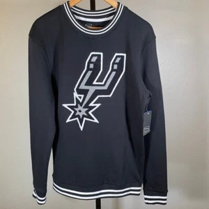 Neu mit Etikett NBA San Antonio Spurs Sweatshirt Rundhalsausschnitt Häkelpullover schwarz weiß Medium - Bild 1 von 5