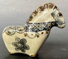 Vintage Mexican Pottery Tonala Ken Edwards Signed Miniature Horse 3” Tall Nice!