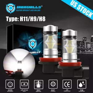 2PCS H11 H8 H9 LED Fog Light Bulbs For Honda Civic 2006-2017 / Accord 2006-2015 - Foto 1 di 12