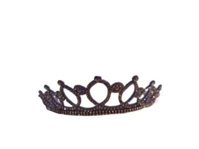 NUEVO Fieltro Púrpura Diamante Tiara Cabeza Corona Rey Disfraz Libro Gallina Día Foto 1 de 2