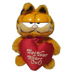 VINTAGE GARFIELD ORIGINAL PLUSH STUFFED TOY VGC cat kitty Eat your heart out - Picture 1 of 14
