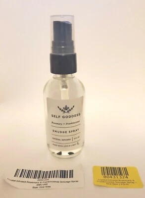 Self Goddess, Smudge Spray, Crystal Infused Rosemary & Frankincense Water spray - Image 1 of 3
