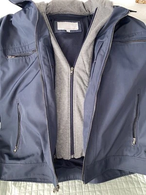 Wilson's Leather Company 2XL Mens Hooded 100% Polyester Full Zip Jacket Navy... - Image 1 of 4