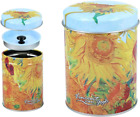 - Vincent Van Gogh Sonnenblumen bedruckte kleine Metalldose Tee Kaffee Zucker Au