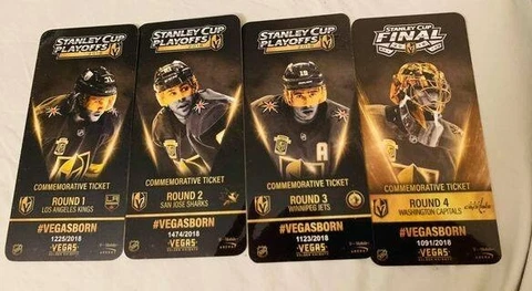 Vegas Golden Knights Commemorative Playoff Tickets Set #D/2018 Stanley Cup set Cover