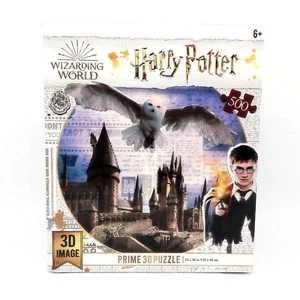 Harry Potter Puzzle Prime 3D Hogwarts Castle & Hedwig Flying Wizarding World New - Picture 1 of 7