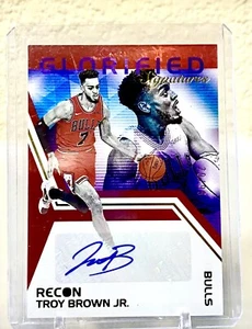 2020-21 Recon Troy Brown Jr. Glorified Signatures Red Auto /99 Chicago Bulls SP - Picture 1 of 2