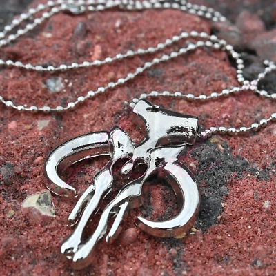 Star Wars Necklace 24" Length Silver Chain Pendant MANDALORIAN SKULL THE ORIGIN - Image 1 of 4