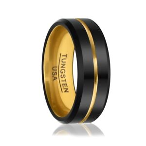 Quality Ring Tungsten Carbide Men's Women's Bicolour Partner Ring IN Gift Box
