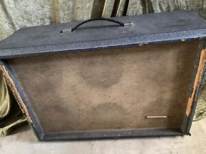 1960s Sears 1485  silvertone 6x10 guitar tube amp speaker cabinet w/6 Jensens