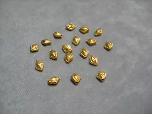 Gold-Plated Diamond Shaped Beads 9 x 10mm Loose Beads - Picture 1 of 3