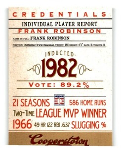 2012 PANINI COOPERSTOWN CREDENTIALS FRANK ROBINSON BALTIMORE ORIOLES #11