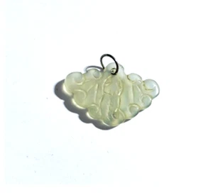 Antiguo Qing Chino Tallado a Mano Jade Mariposa Adorno o Colgante - Imagen 1 de 5