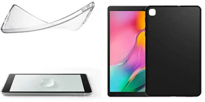 TPU Case für Samsung Galaxy Tab A 8 " T290 T295 Hülle Schale Cover schwarz klar  - Bild 1 von 10