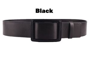 Real Leather Waist Belt Leather Cover Adjustable Buckle Dresses Coats Waistband