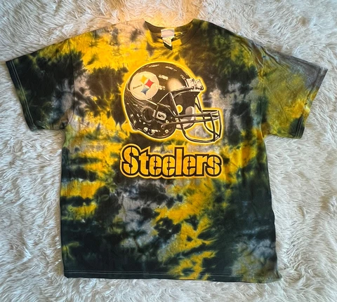Pittsburg Steelers NFL Apparel Football Tie Dye T-shirt Size 2XL Cover
