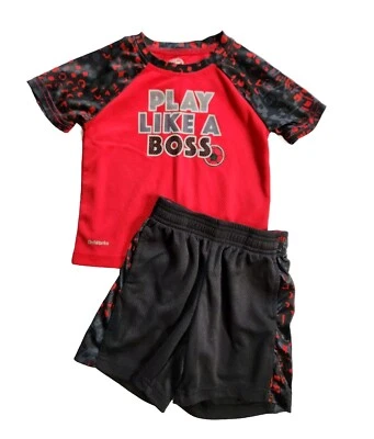 Toddler Boys Red & Black Play Like A Boss Athletic Shirt & Shorts Set Size 3T - Image 1 of 4