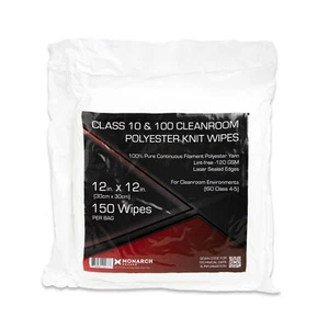 Reinraumwischer 150er Pack, übergroß 12x12 Polyester Stricktücher zur Reinigung - Bild 1 von 19